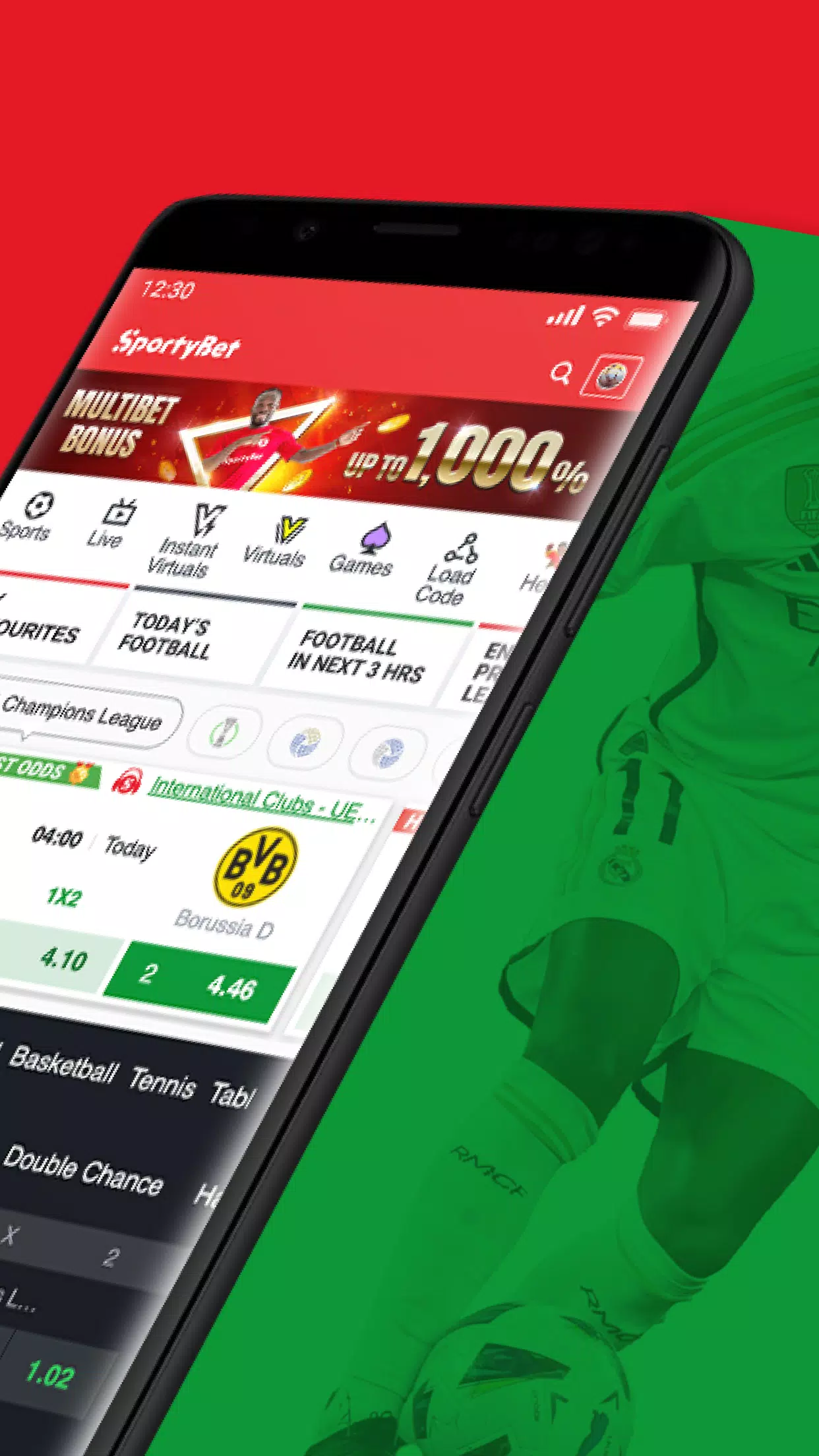 Schermata SportyBet 1