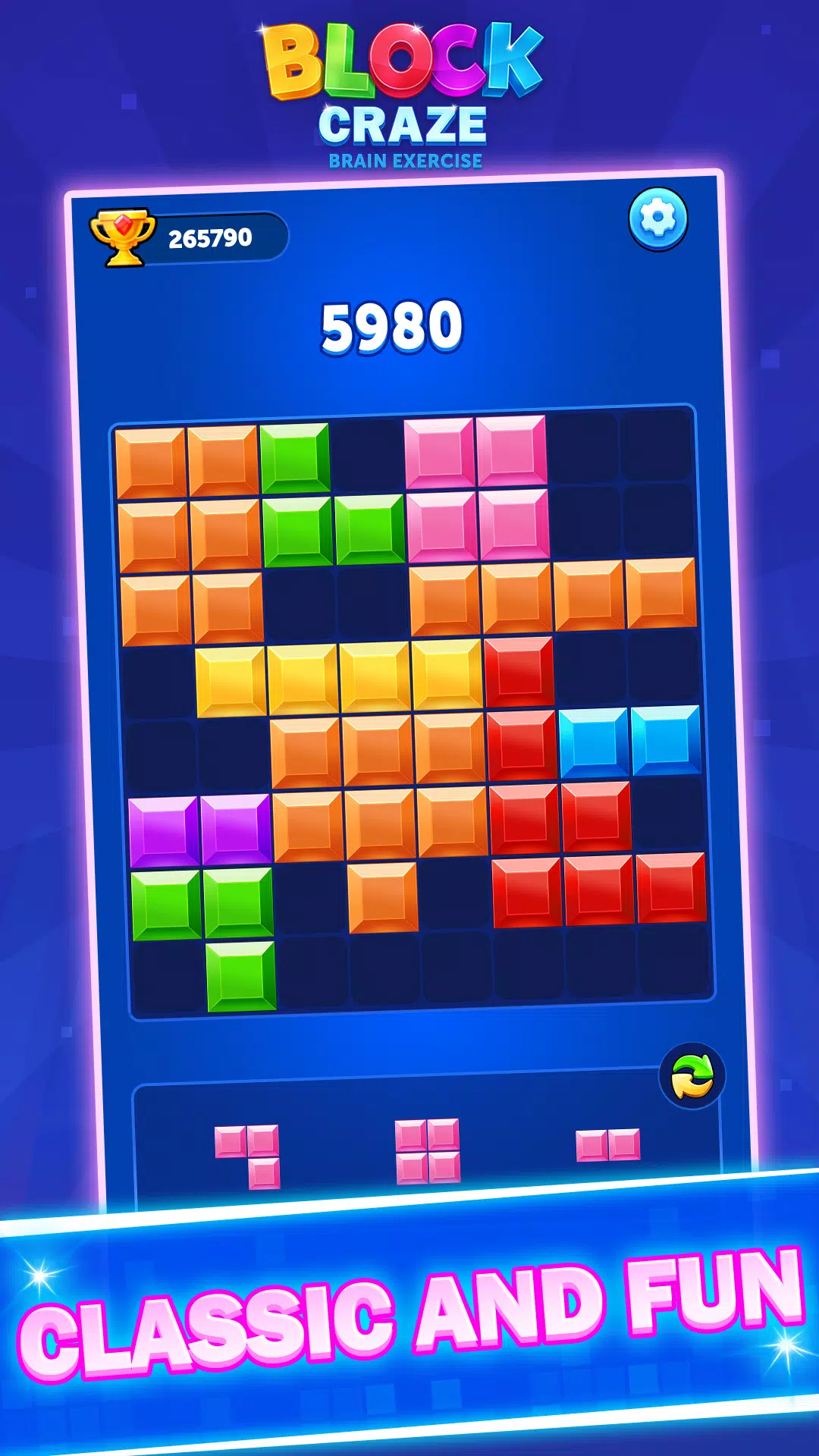 Block Craze：Brain Exercise Ảnh chụp màn hình 3