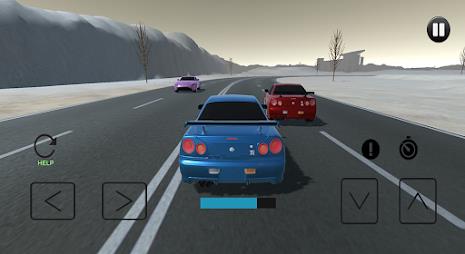 Driving Skyline R34 Drift Car Скриншот 2