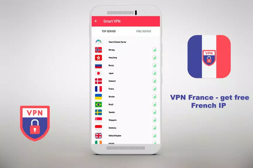 VPN Free - get free French IP Security  ⭐️⭐️⭐️⭐️⭐️ 스크린샷 0