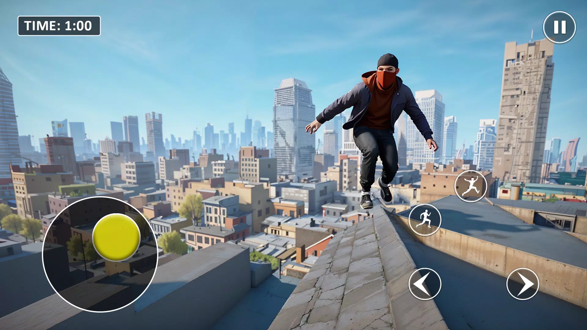 Go Up Rooftop Run Parkour Game Скриншот 2