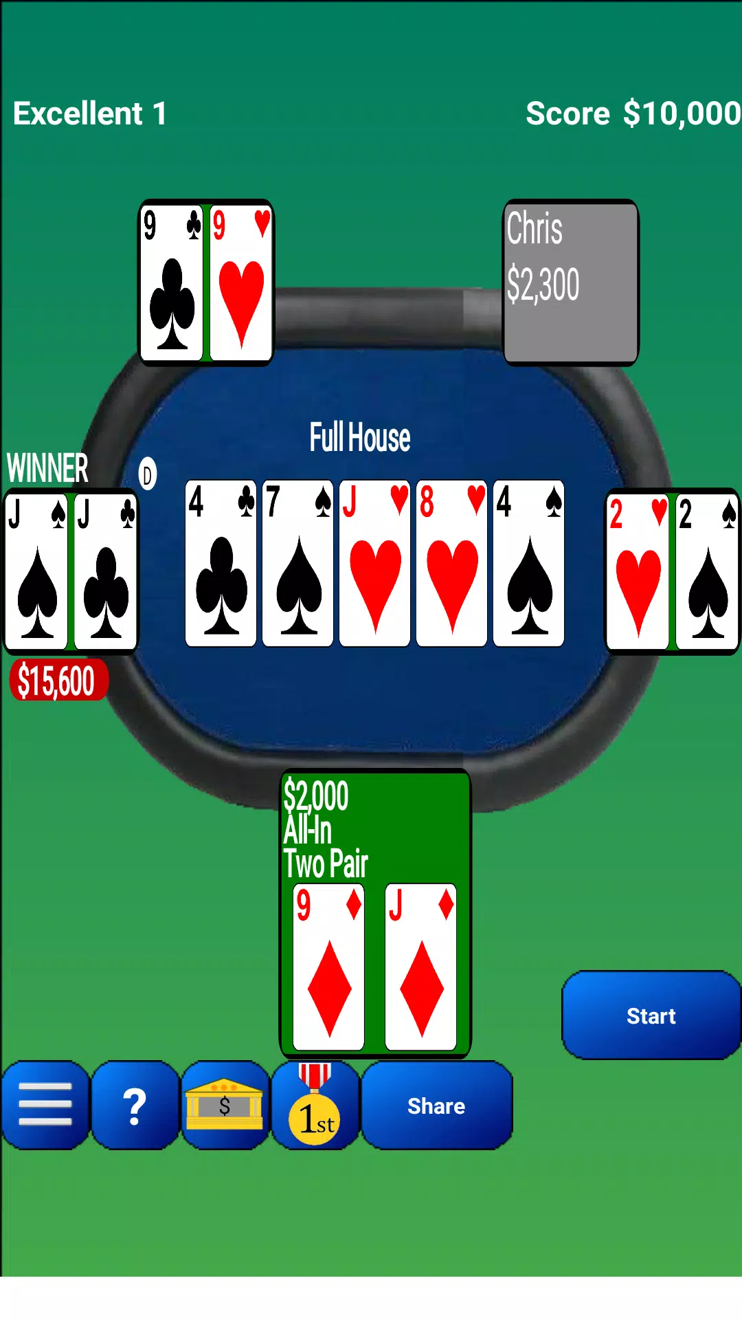 Texas Hold’em Poker スクリーンショット 0