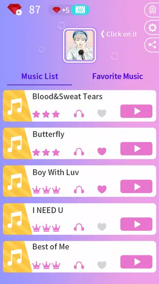 Kpop Music Game - Dream Tiles スクリーンショット 0