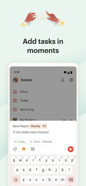 Todoist Tangkapan skrin 3