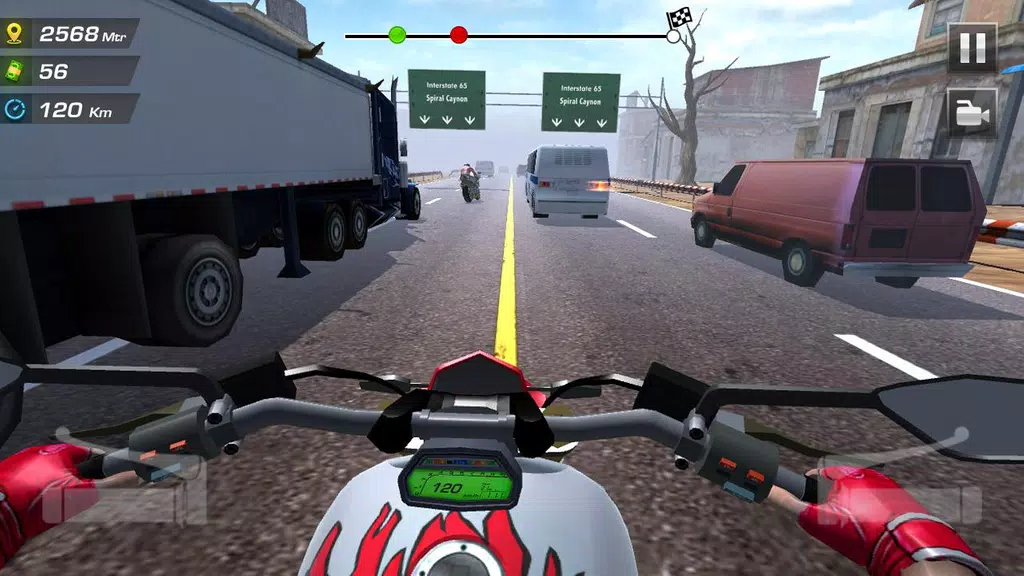 Highway Moto Rider 2: Traffic Скриншот 0