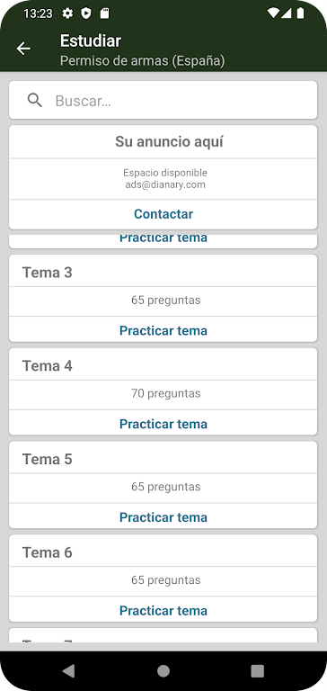 Schermata ExamenesCazador.com 1