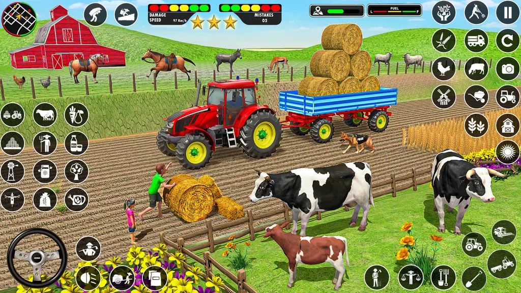 Farming Games: Tractor Driving Schermafbeelding 2