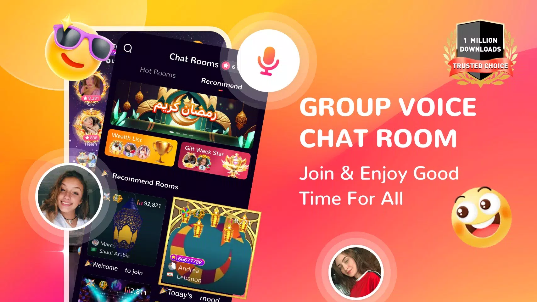 Honey Jar - Voice Chat & Party 螢幕截圖 0