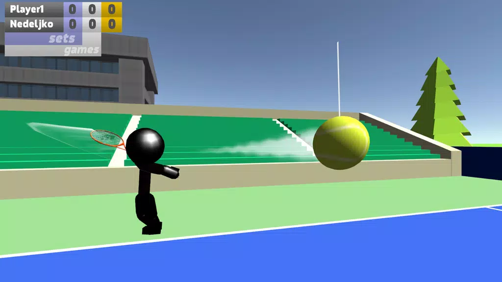 Stickman 3D Tennis Скриншот 0