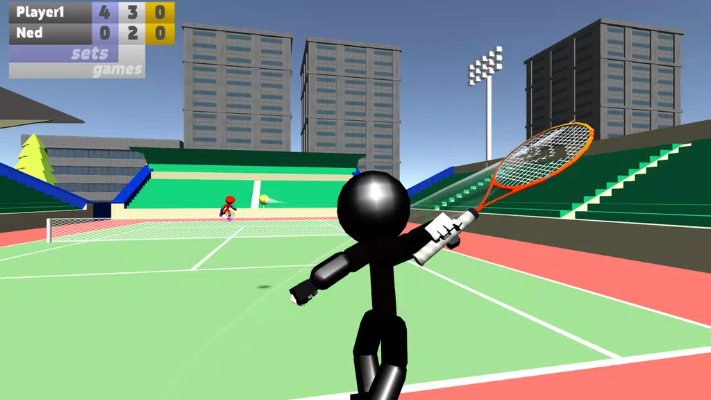 Stickman 3D Tennis Скриншот 1