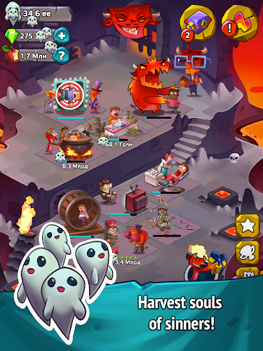 Idle Evil Clicker: Hell Tap Ảnh chụp màn hình 1