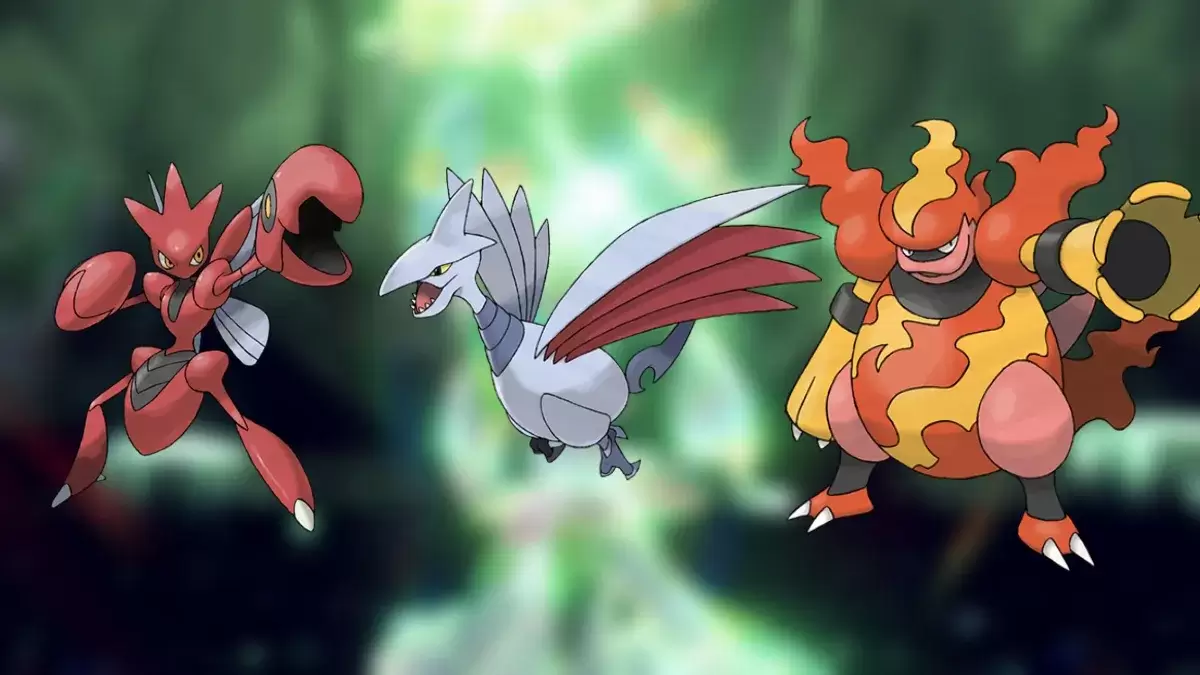 Scizor, Skarmory, and Magmortar, the three best counters to Meowscarada the Unrivaled in Pokemon Scarlet & Violet during its 7-Star Tera Raid