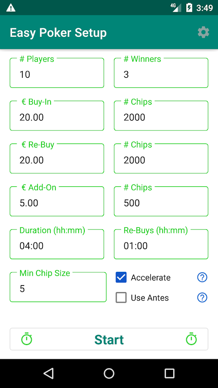 Easy Poker Tournament Timer 螢幕截圖 0