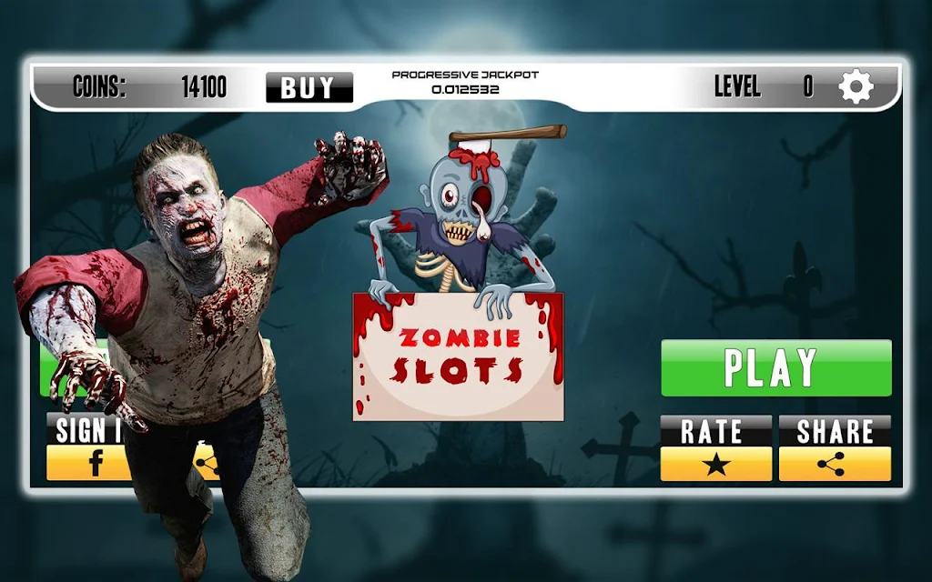 Casino Walking Zombie Slots Machine 螢幕截圖 0