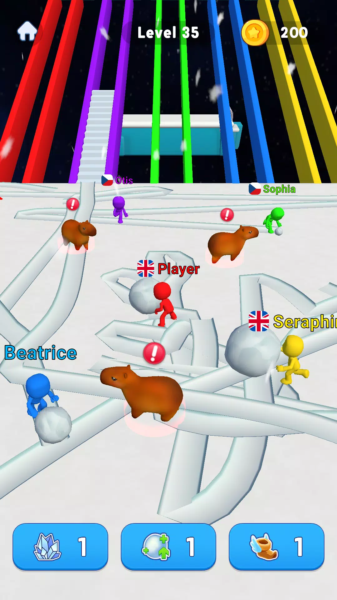 Snowball Race 3D: Ice Bridge ဖန်သားပြင်ဓာတ်ပုံ 2