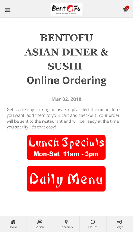 BentoFu Asian Diner & Sushi ภาพหน้าจอ 0