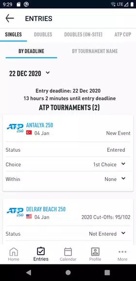 ATP PlayerZone Capture d'écran 2