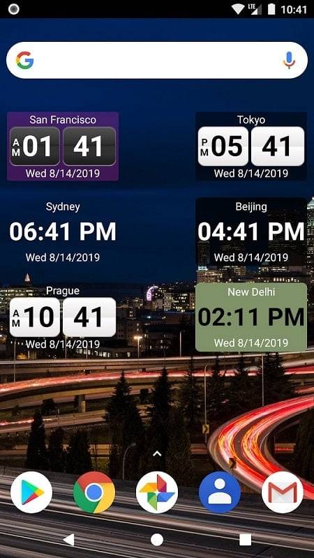 World Clock Widget 2024 Pro 스크린샷 1