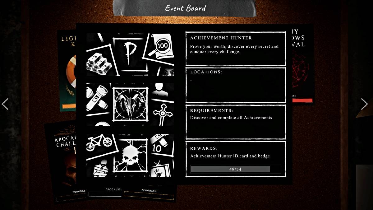 Achievement Hunter Event Board ใน Phasmophobia