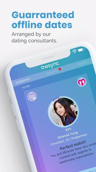 Schermata Esync - Singles Dating App 0
