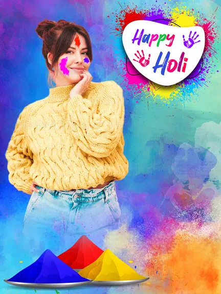 Happy Holi Video Maker 螢幕截圖 2