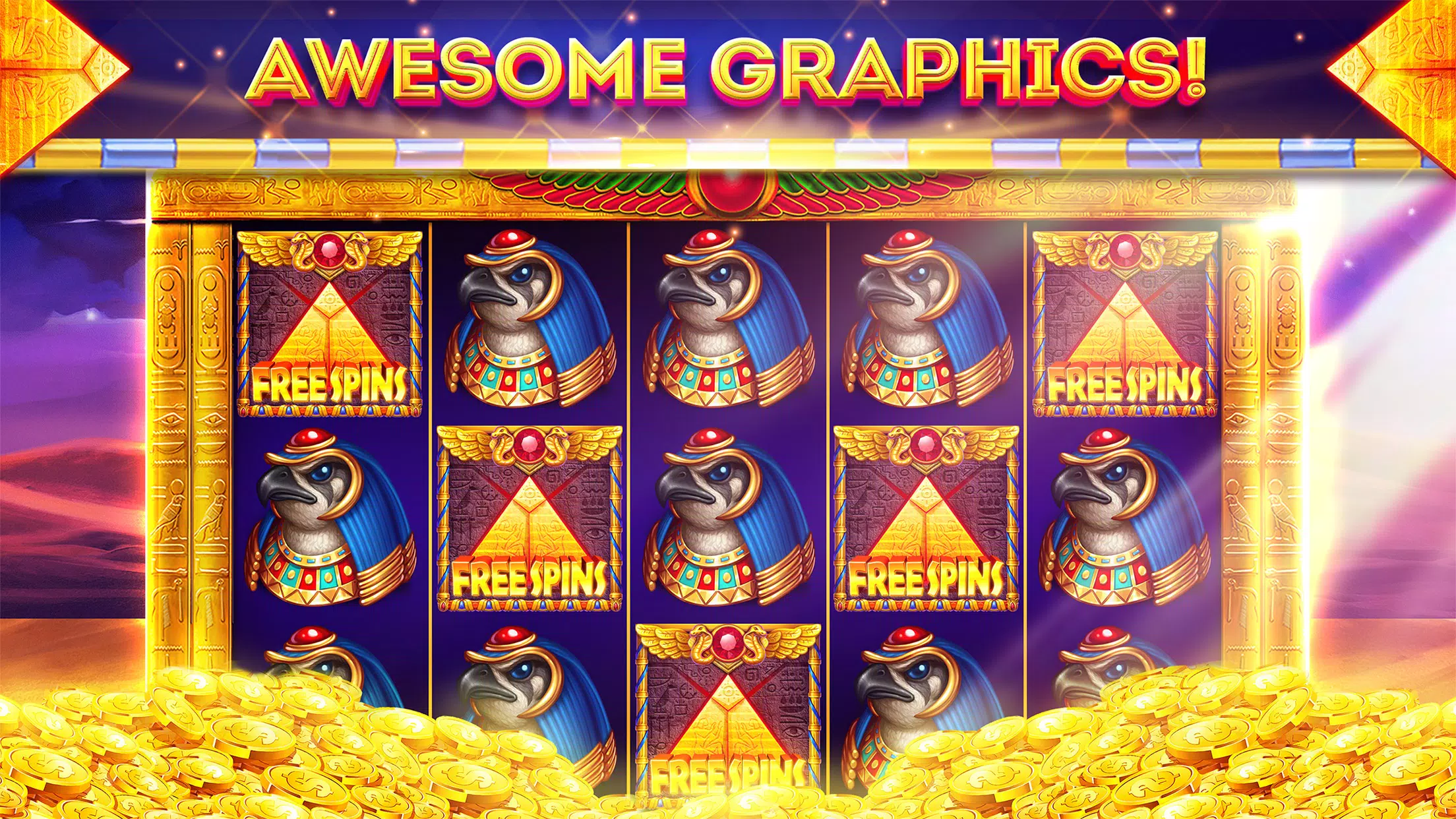 Pharaohs of Egypt Slots Casino Schermafbeelding 1