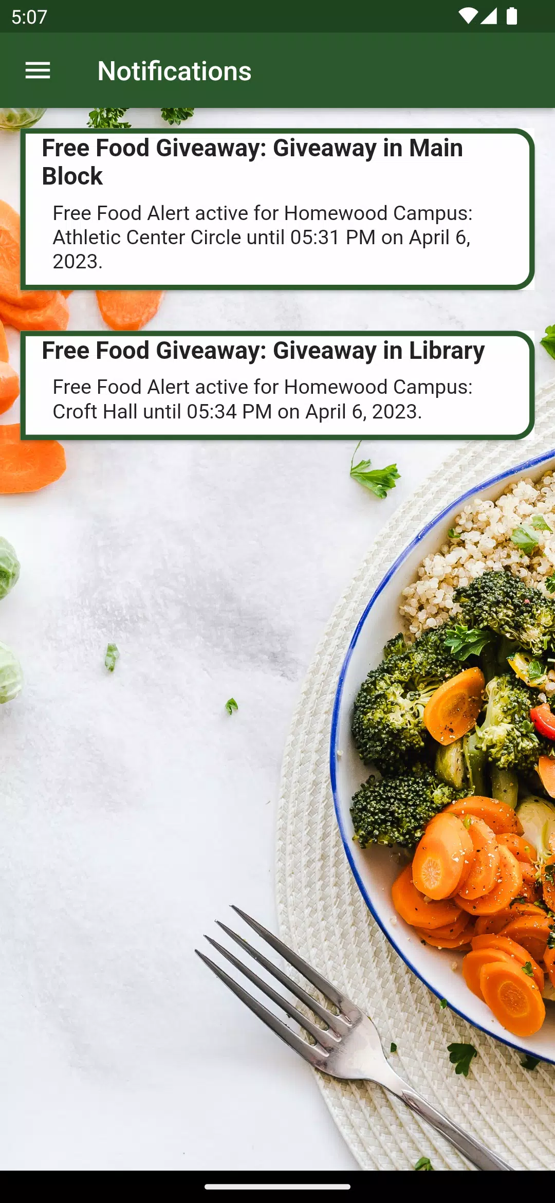 Free Food Alert ဖန်သားပြင်ဓာတ်ပုံ 3