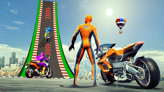 Schermata Super Hero Bike: Racing Game 2