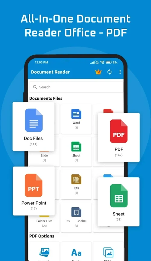 Document Reader: PDF, DOC, PPT Screenshot 0