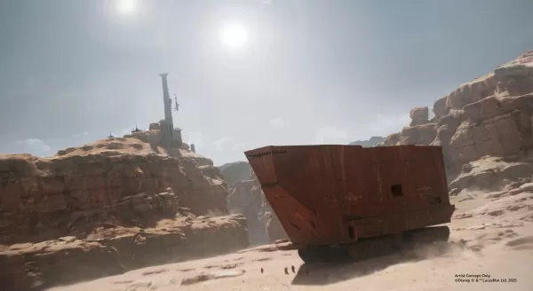 La concept art della missione Mandalorian e Grogu per Millennium Falcon: Smuggler's Run