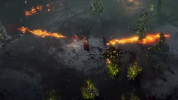Diablo 4 character surrounded by ability effects