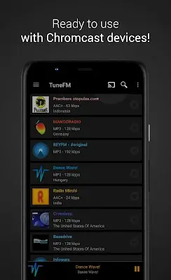 Internet Radio Player - TuneFm 스크린샷 2