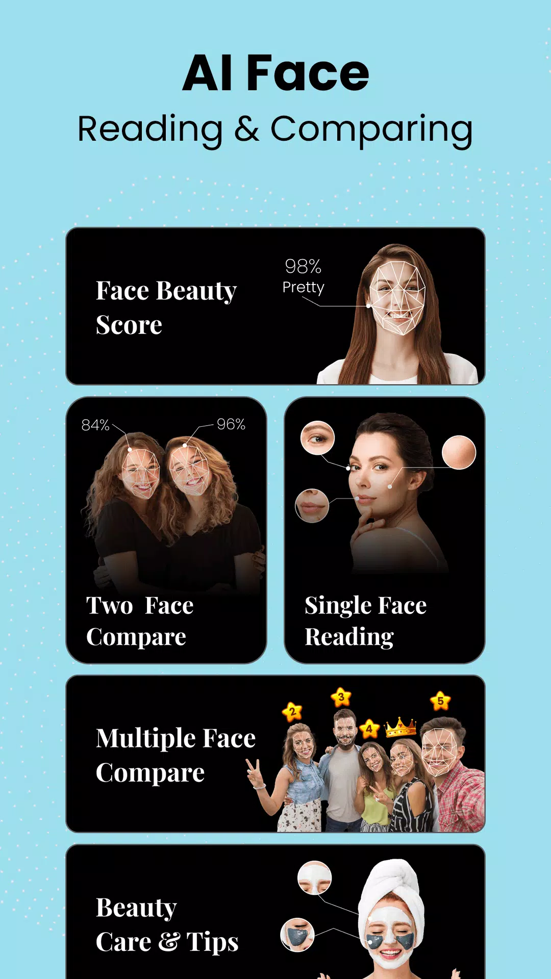 Face Beauty Score Calc & Tips ภาพหน้าจอ 2