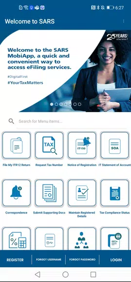 SARS Mobile eFiling स्क्रीनशॉट 0