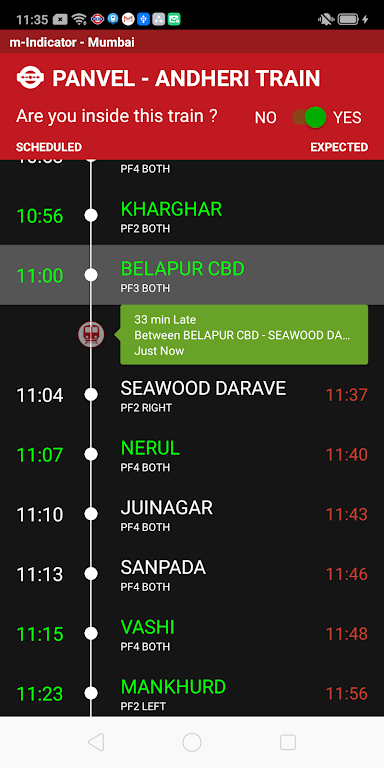 m-Indicator: Mumbai Local Schermafbeelding 1