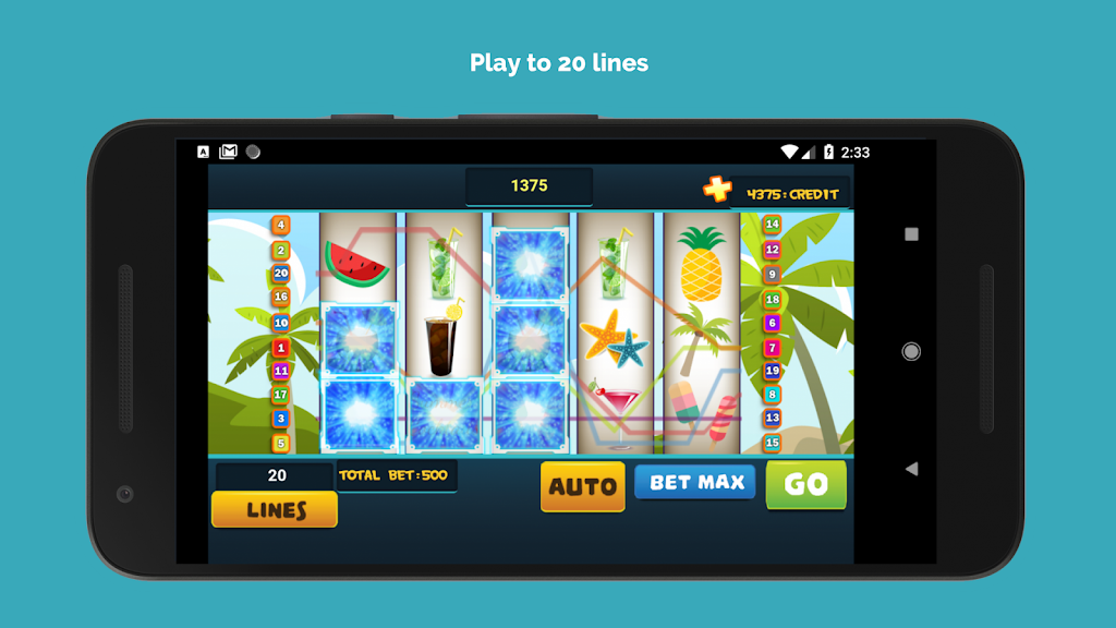 Lucky Vegas - Summer Cocktail Slot Jackpot Machine 螢幕截圖 1