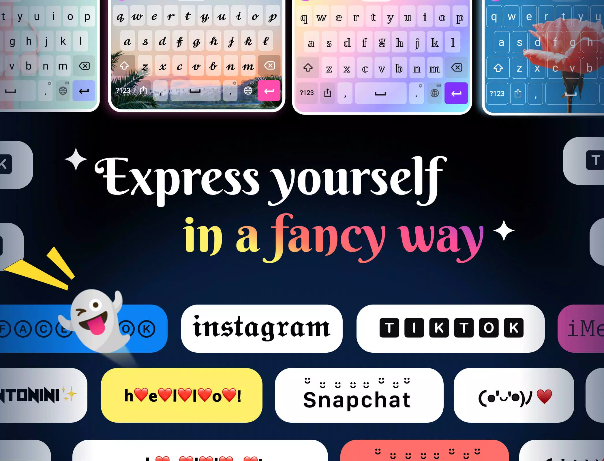 Fonts Keyboard Themes & Emoji Screenshot 0