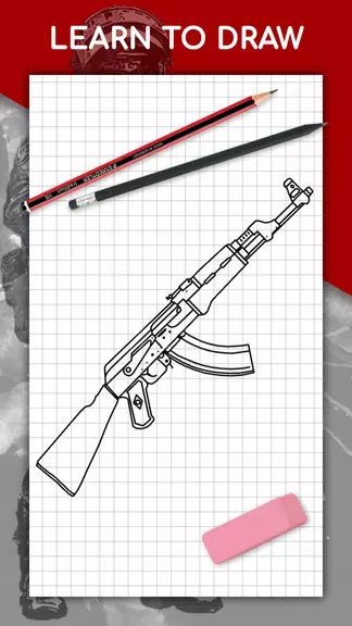 How to draw weapons by steps Capture d'écran 0