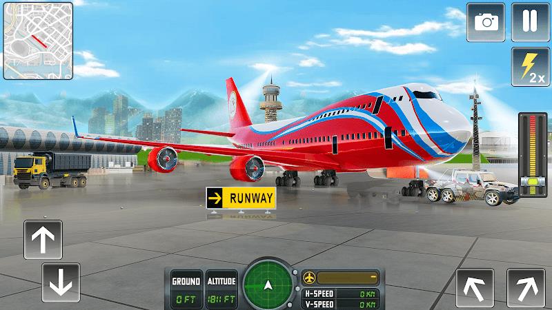 Flying Airplane Pilot Games 螢幕截圖 3