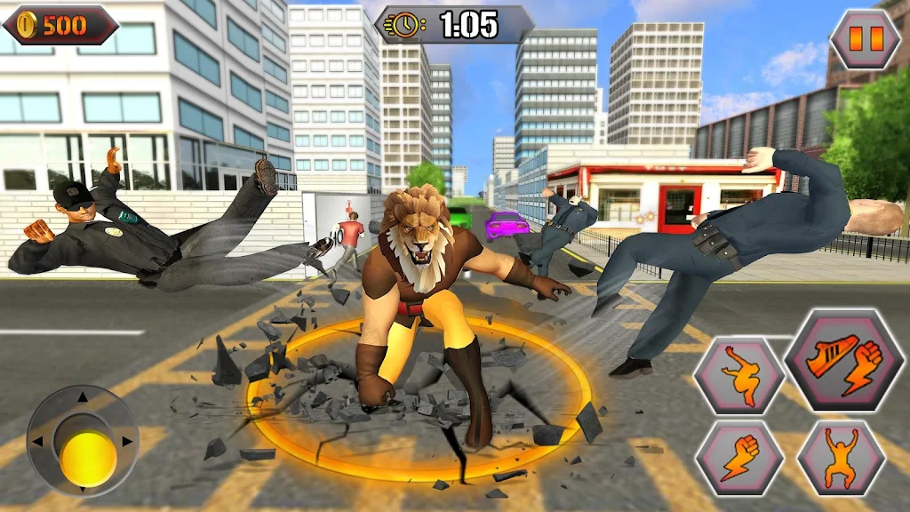 Scary Lion Crime City Attack Ảnh chụp màn hình 1