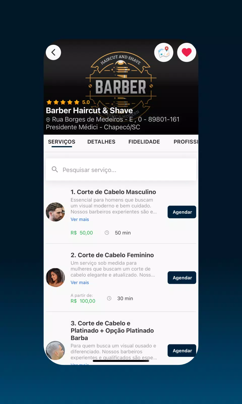 AppBarber: Cliente ภาพหน้าจอ 2