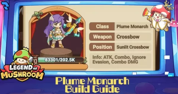 Plume Monarch gameplay in Legend of Mushroom