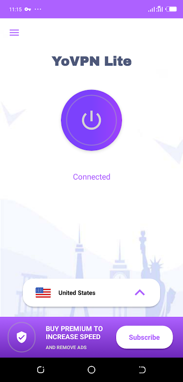 YoVPN-LITE, The Free fastest and most secured VPN Ảnh chụp màn hình 0