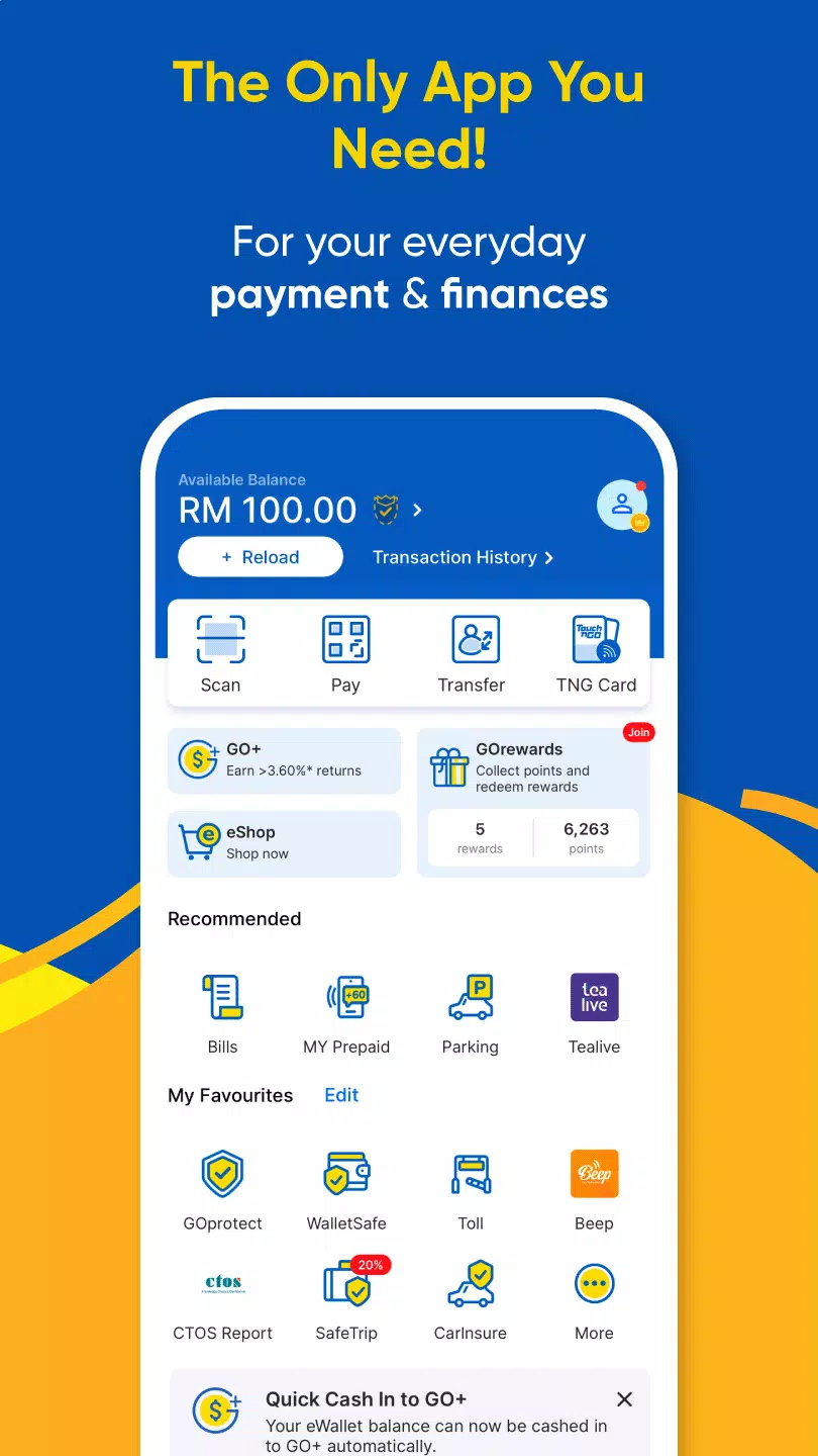 Touch 'n Go eWallet ဖန်သားပြင်ဓာတ်ပုံ 0