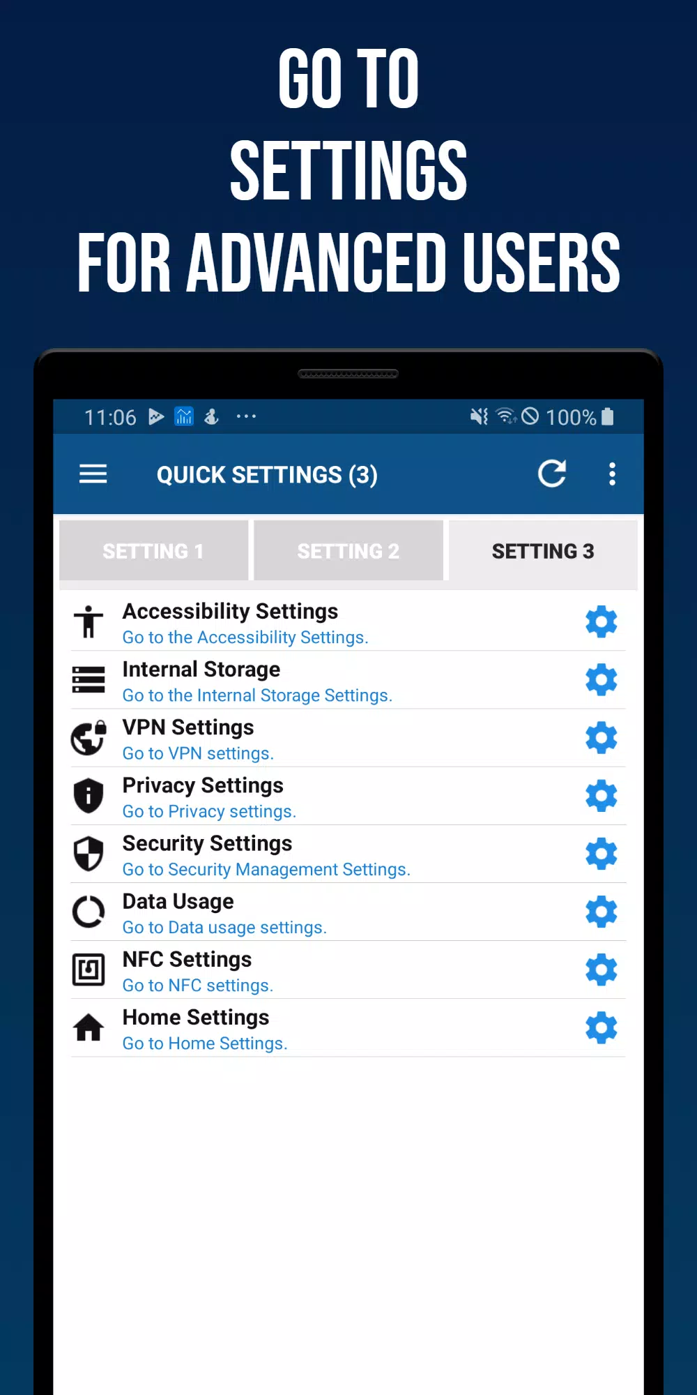 Schermata Smart Quick Settings 2