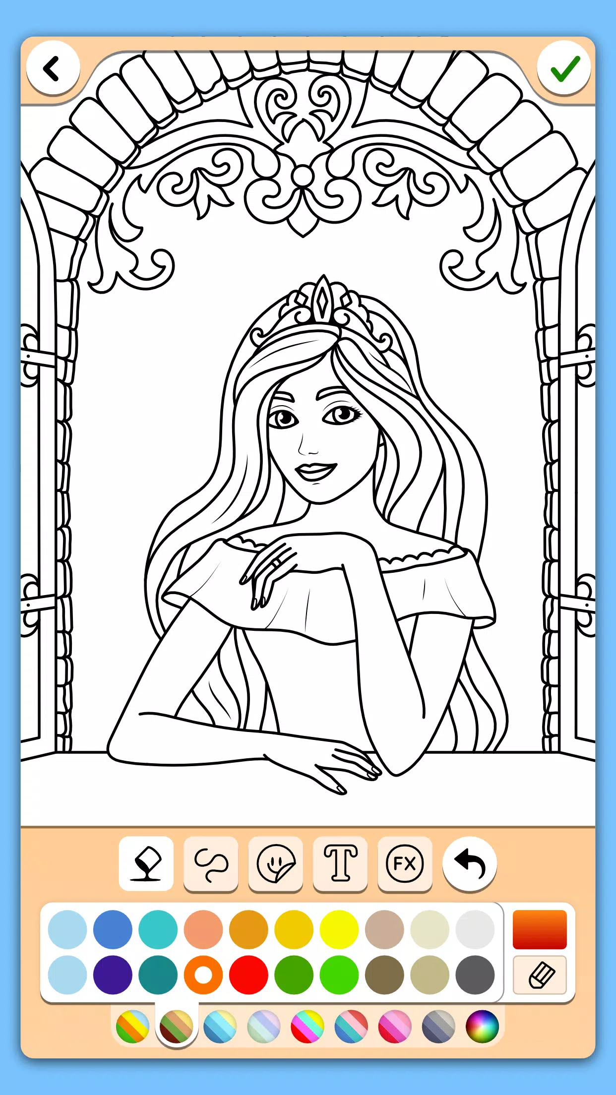 Princess Coloring Game Zrzut ekranu 1