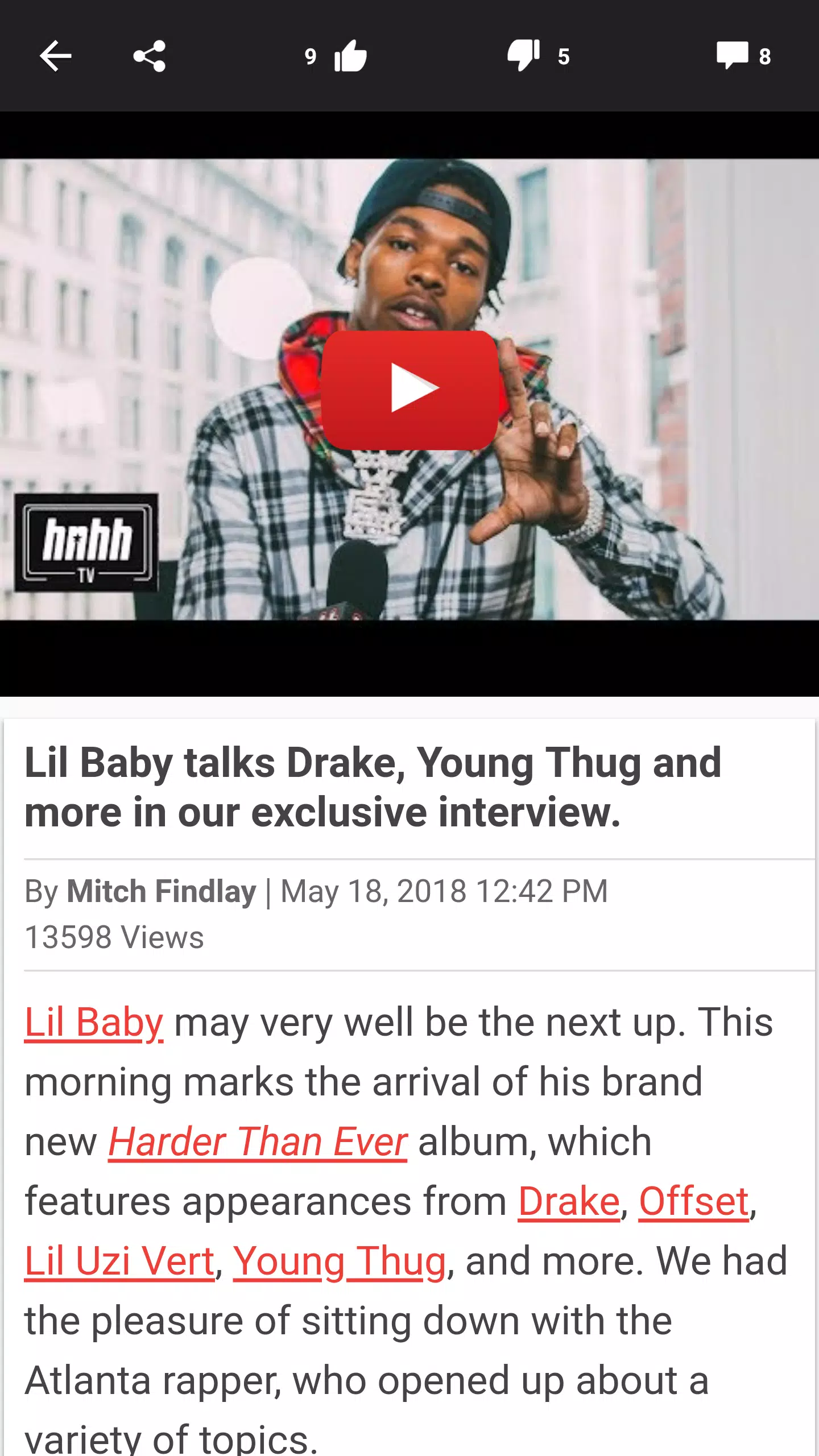 Hotnewhiphop HNHH Captura de pantalla 1