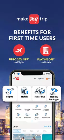 Schermata MakeMyTrip - Flights & Hotels 1