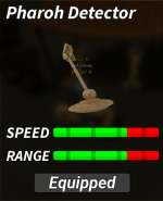 ファラオの探知機のステータスと能力