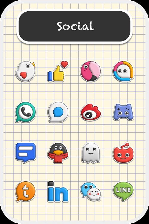 Schermata Poppin icon pack 1